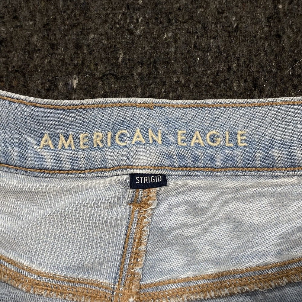 American Eagle Outfitters City Retro Raw Hem Jean Short Womens Sz 6 Denim Ripped - Picture 5 of 11